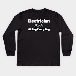 Electrician Gifts Kids Long Sleeve T-Shirt